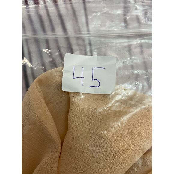 Lily White Blouse Top Womens L Sheer Chiffon Lace Keyhole 3/4 Sleeves Layering - Picture 9 of 10